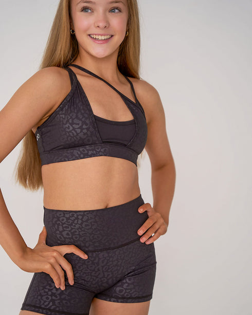 Tri Crop - Black Cheetah